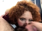 Busty amateur redhead babe fucks hard