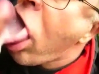A cum sucker in the woods