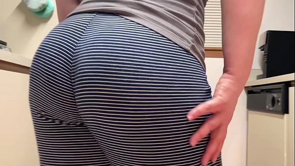Mom Fat Booty Kitchen Wedgie