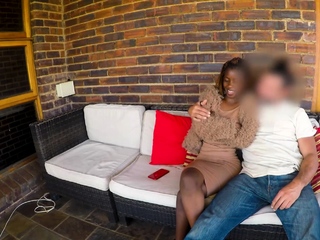 Hot ebony MILF banged hard outdoors