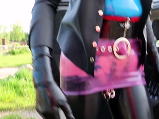 Amateur fetish BDSM action with redhead