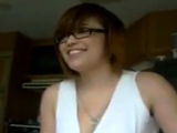 Curvy Coed Cutie Gives Head in Homemade Vid