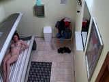 Young redhead in solarium