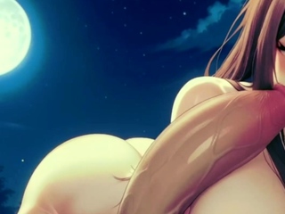 Moonlit smashing with big-boobed bombshell – outdoor porn